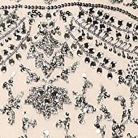 NWT Aidan Mattox Embellished Evening Dress Size 2 (Color Gun Metal) - Picture 6 of 16